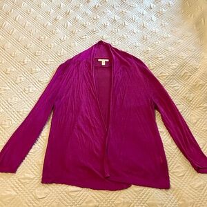 DANA BUCHMAN Women’s Thin Purple Cardigan, Size Medium